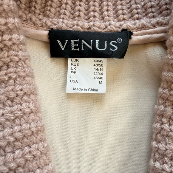 Venus Women's Shawl Collar Jacket Light Pink Blush Size Medium - Picture 4 of 10